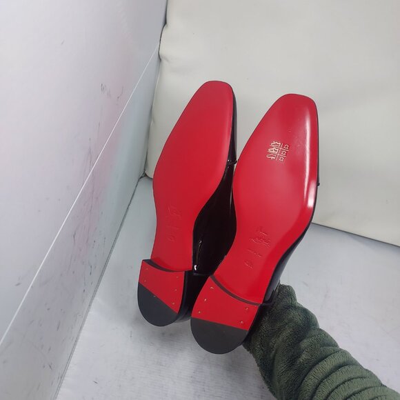 Christian Louboutin MENS Greggy Chick Black Lace Up Patent Dress Shoe - Picture 2 of 10